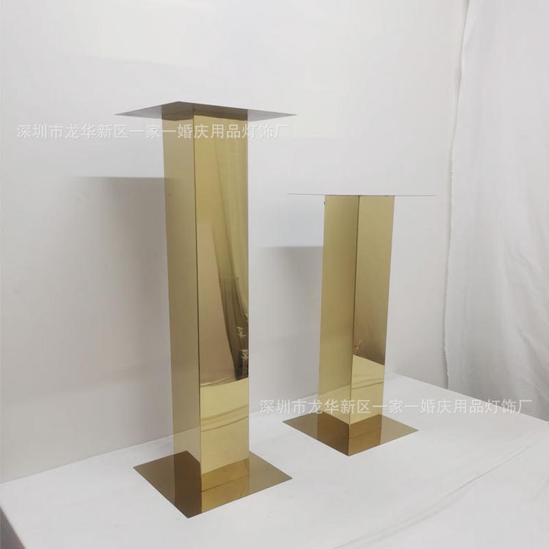 婚庆道具不锈钢路引桌婚礼堂装饰花器花器酒店中心主花架摆件金属