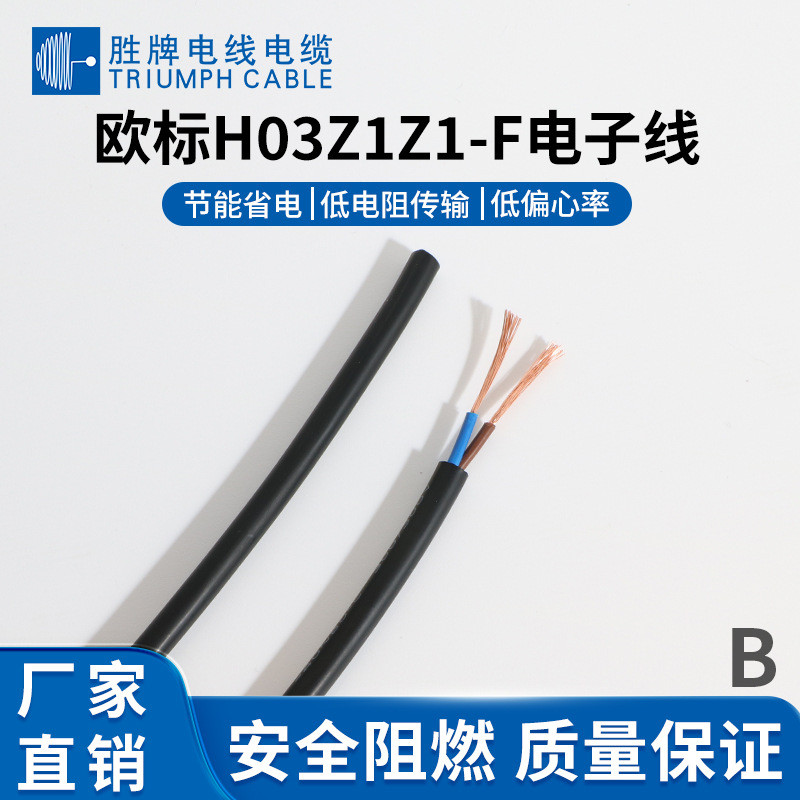 胜牌电线300V家装布线接地线H03Z1Z1-F5*0.5平方黑色外皮