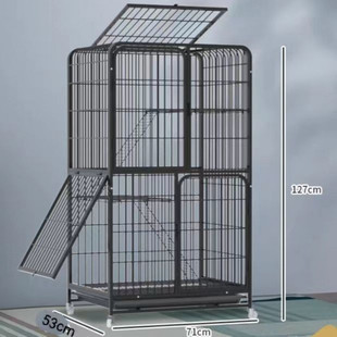 猫笼家用双层小猫咪别墅三四层舍猫窝双层猫笼带厕所猫屋猫特大号