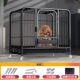 全方管室内狗笼子拉布拉多金毛家用大型犬带厕所分离宠物折叠狗笼