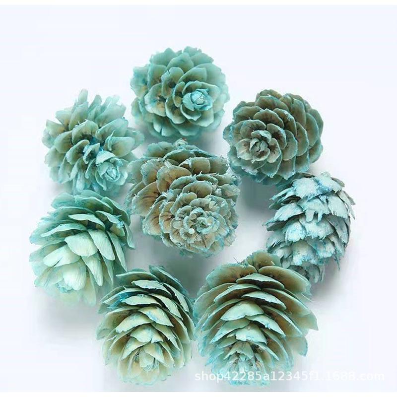 玫瑰松果白油松果松塔挂件手工diy工艺品装饰拍摄道具批发松果油