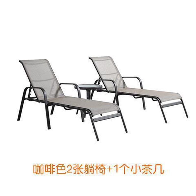 户外躺床室外庭院游泳池花园阳台休闲沙发床防水防晒露天沙滩躺椅