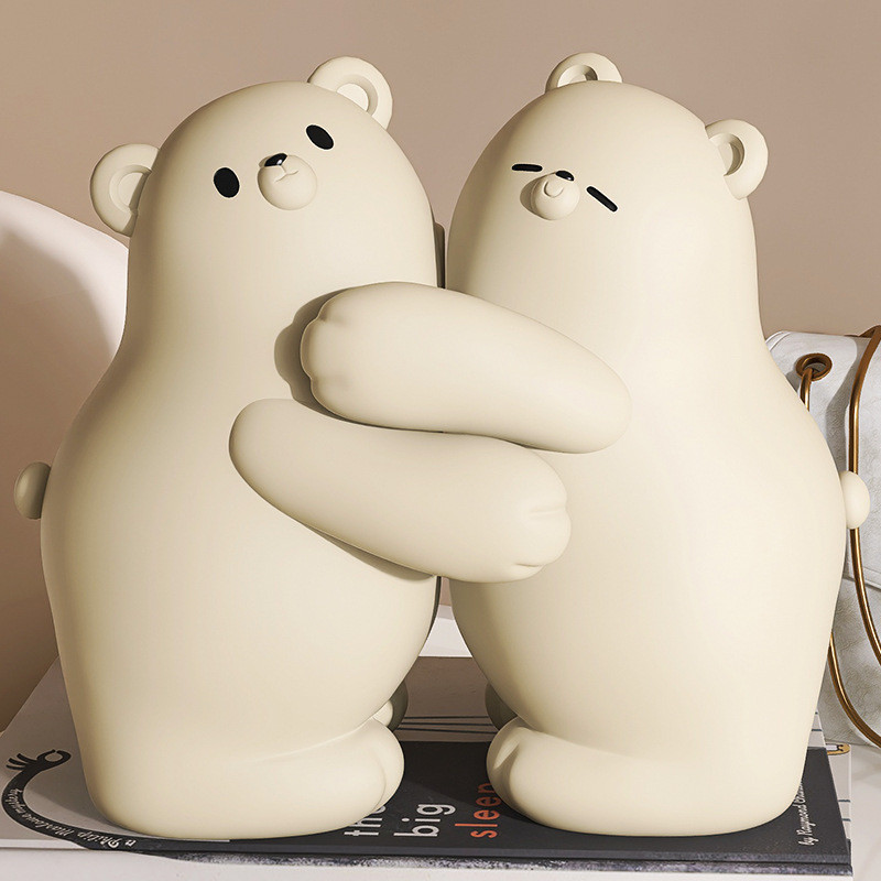 jw可爱解压小抱抱熊摆件儿童房家居客厅装饰品书房新年书立儿童礼