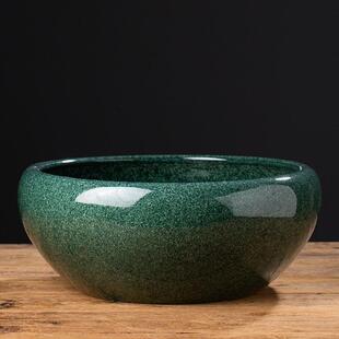 景德镇陶瓷观背青鳉金鱼缸古法养鱼乌龟睡碗莲荷花盆客厅小型室内