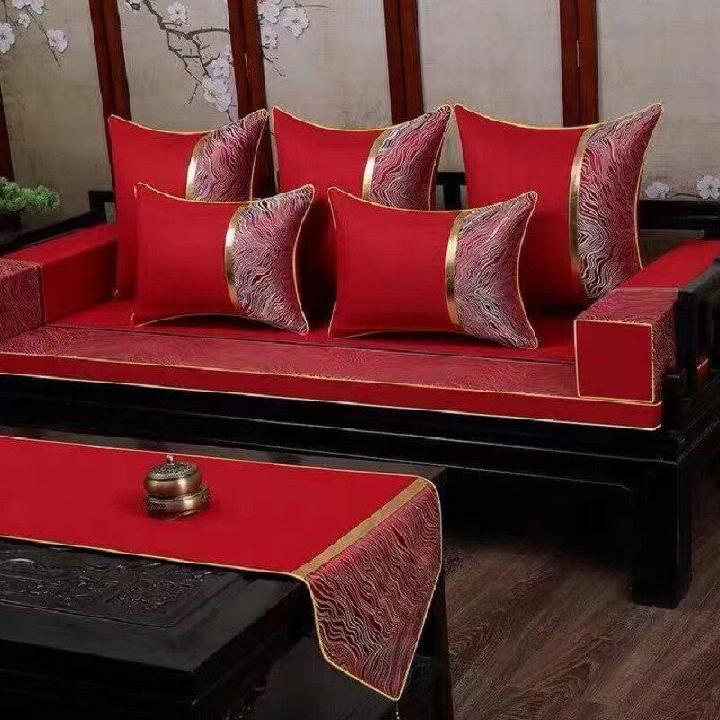 红木沙发垫新中式坐垫实木椅子座垫海绵家居防滑客厅椰棕乳胶垫子