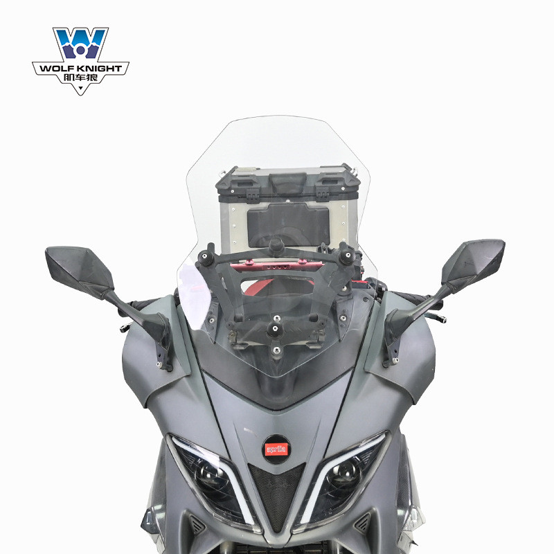 热销车肌狼适用于阿普利亚srmax250挡风玻璃风挡改装前风挡板踏板
