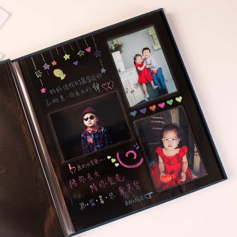 大12寸毛毡diy自粘贴式影集粘贴覆膜相册宝宝12寸家庭影集