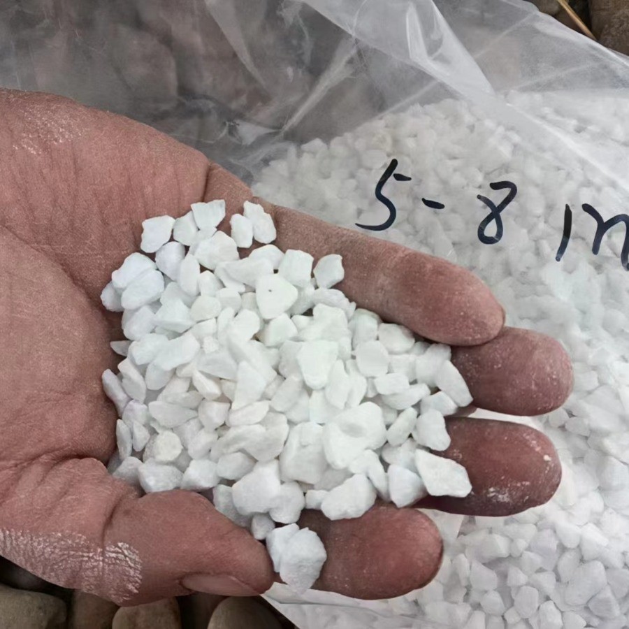 厂家供应白色石子白色砾石园林造景枯山水石子白色水磨石子