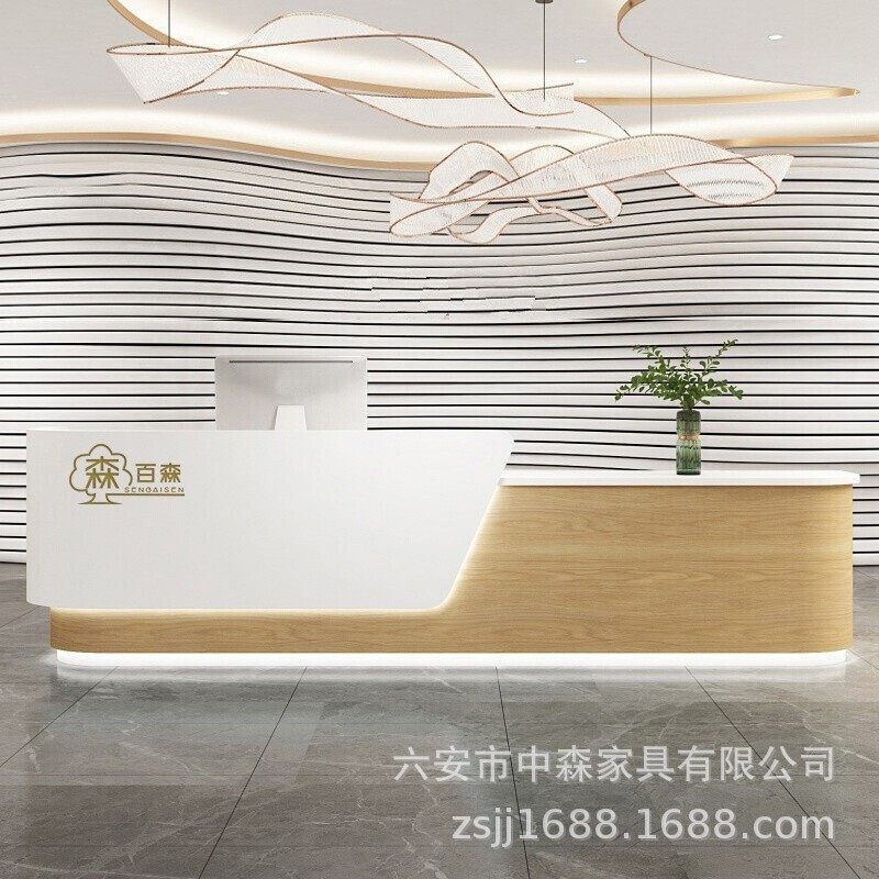 吧台收银台弧形公司前台接待台迎宾台采耳店理发店美容院收银台,商业/办公家具,大班台/主管桌,淘宝优惠券,粉丝福利购,淘宝优惠卷