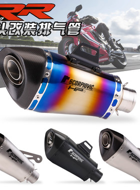 适用NINJA400 GSX250Z900 250SR/400NK 摩托车排气管 S1000RR大头