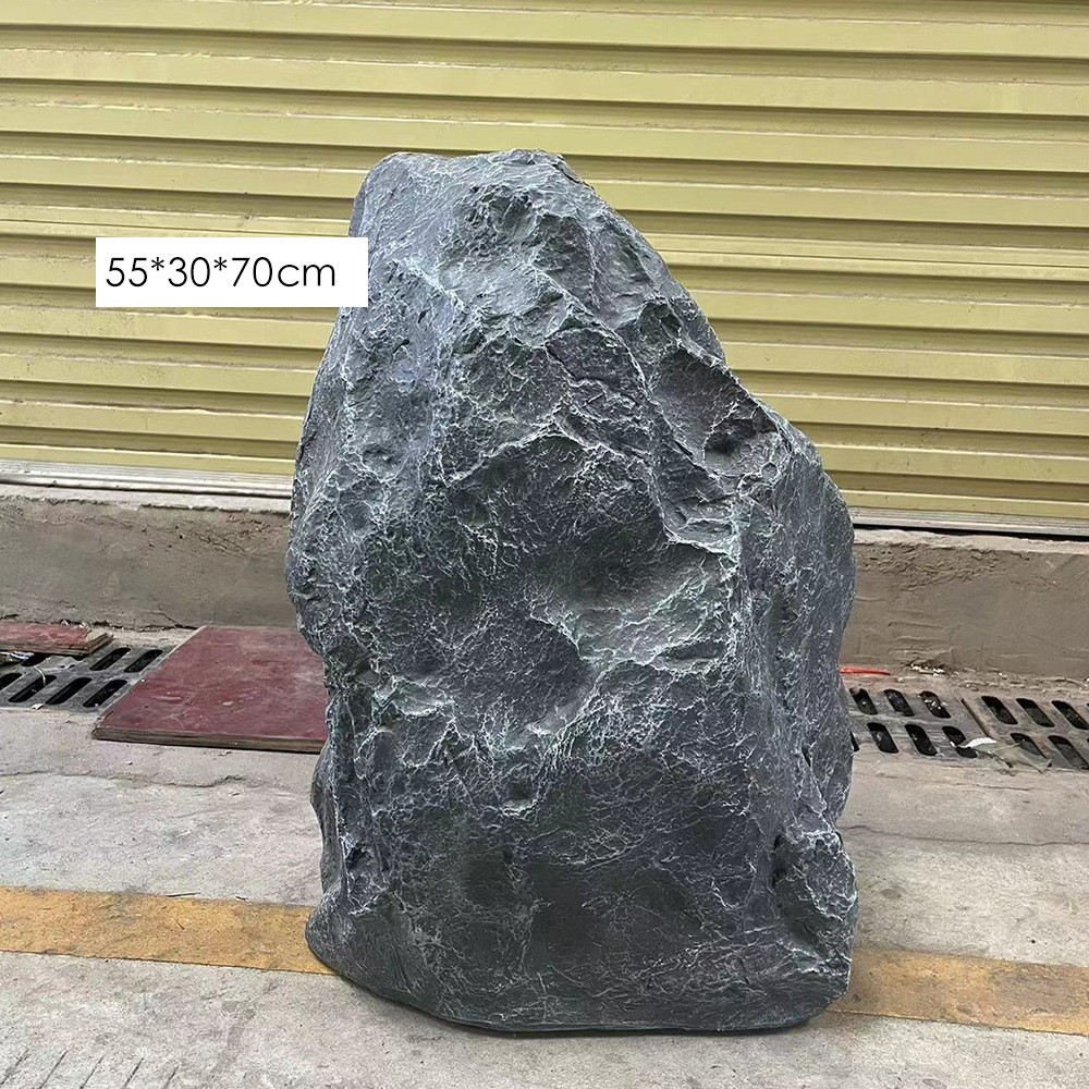 热销庭院玻璃钢仿真微景观石头造景室内软装装饰立体假山石摆件