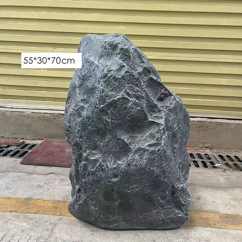 热销庭院玻璃钢仿真微景观石头造景室内软装装饰立体假山石摆件