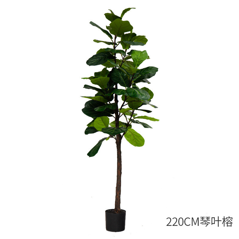 大型北欧盆栽客厅办公室琴叶榕室内落地仿真客厅假树造景绿植摆件