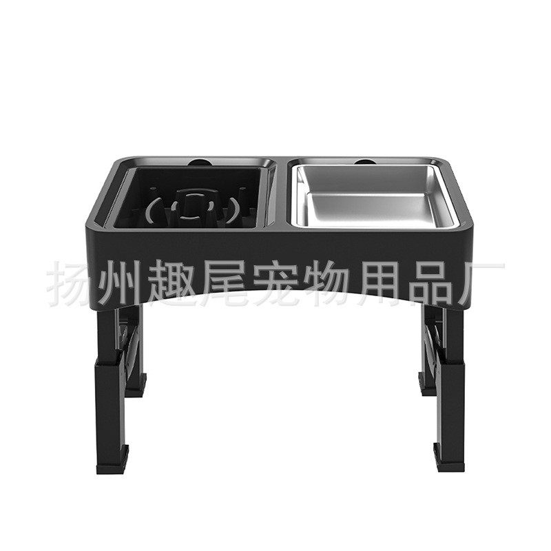 批发狗狗不锈钢升降碗可调节高度宠物碗漂浮碗狗狗慢狗盆碗食盆食