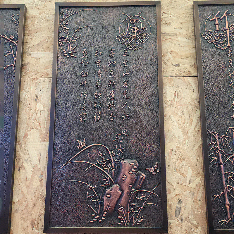 铸造画外墙浮雕花铜雕手工铜浮雕画紫铜装饰仿铜黄铜锻铜铜牌匾
