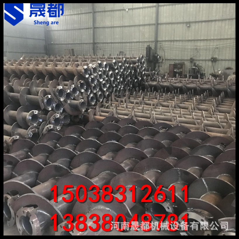 河南桩工机械配件长螺旋桩机钻杆钻头cfg桩机钻杆配件厂家