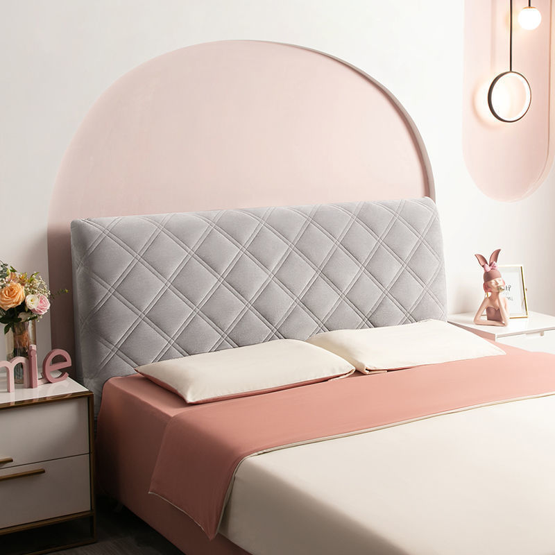 新款床头套罩加厚简单大方弧形木床靠背软包全包万能通用