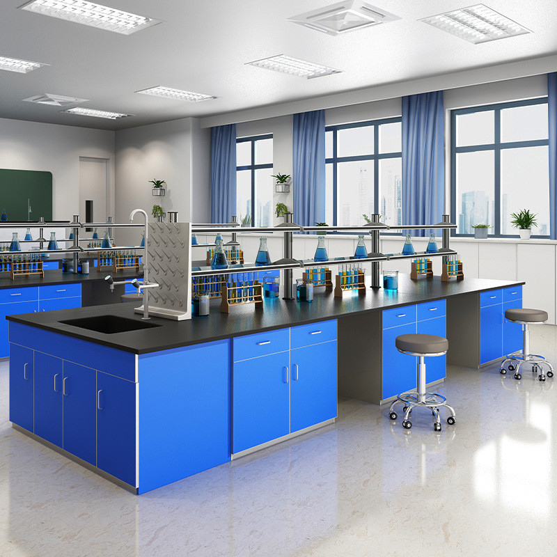 实验室实验台定制钢木实验台学校物理工作台全钢实验室边台试验台