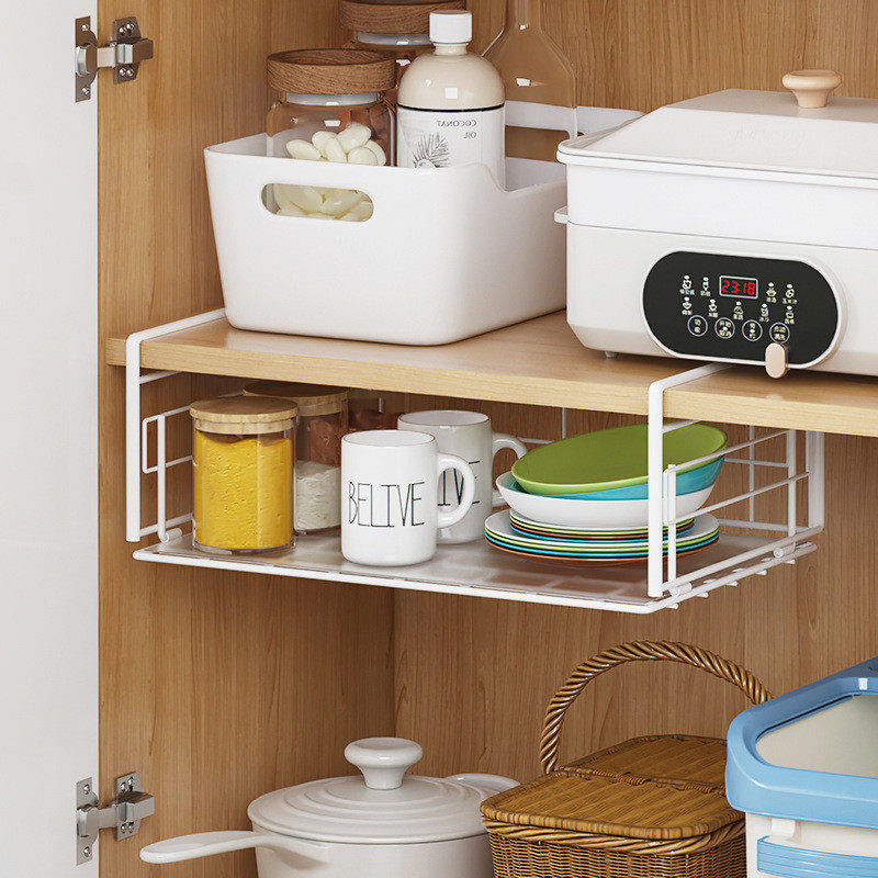 日式折叠储物架隔板厨房置物架推拉衣柜收纳架厨房收纳用品下挂篮,收纳整理,橱柜收纳筐,淘宝优惠券,粉丝福利购,淘宝优惠卷