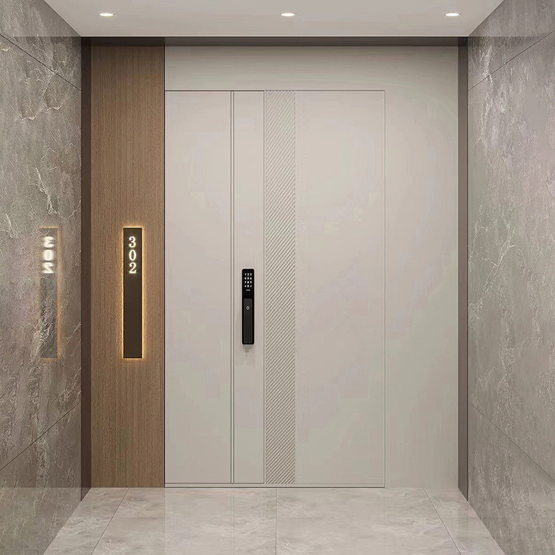 热销一门一景入户门子母门铸铝门进户门大门防盗门农村自建房铜门