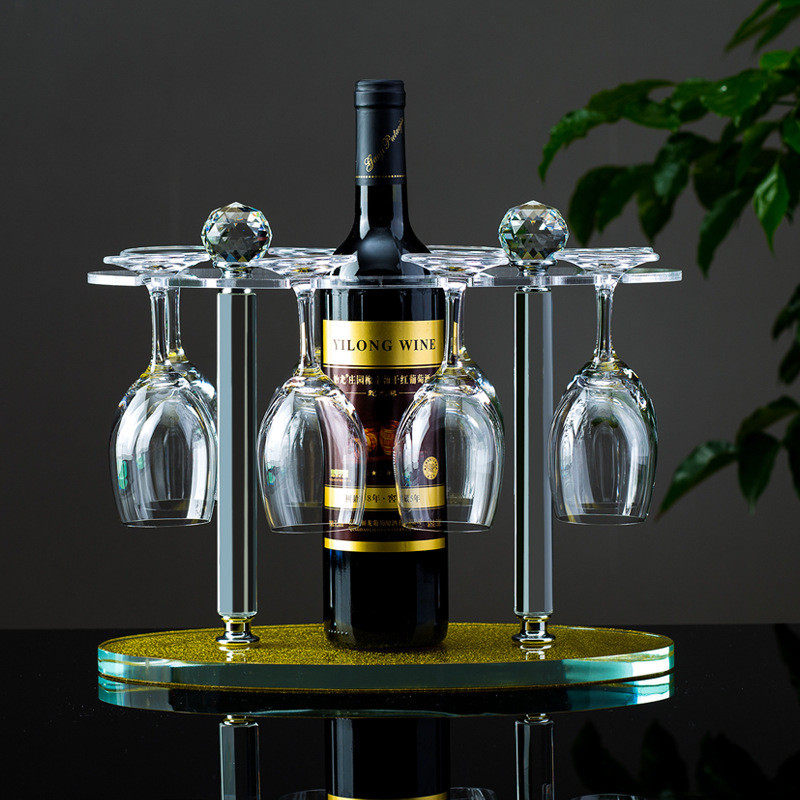水晶高脚杯创意红酒杯架酒吧挂杯架浴室红酒杯支架创意酒架批发