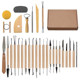 陶艺工具套装 30件套软陶泥塑雕刻刀刮刀细节针粘土工具批发