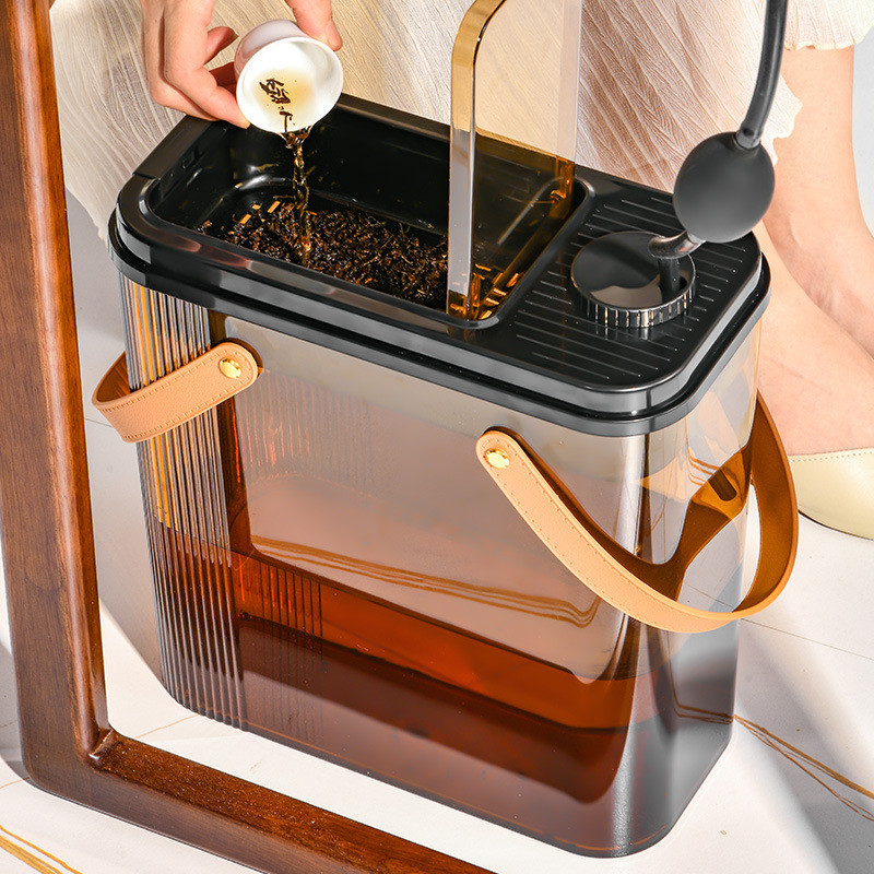 茶水桶废水桶茶渣过滤茶道茶具配件排水管茶桌茶叶茶水分离垃圾桶