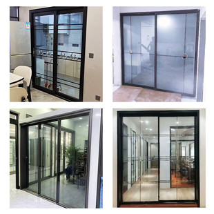 热销中窄推拉门系列厨房客厅隔断门厂家阳台移门推拉门钢化玻璃批