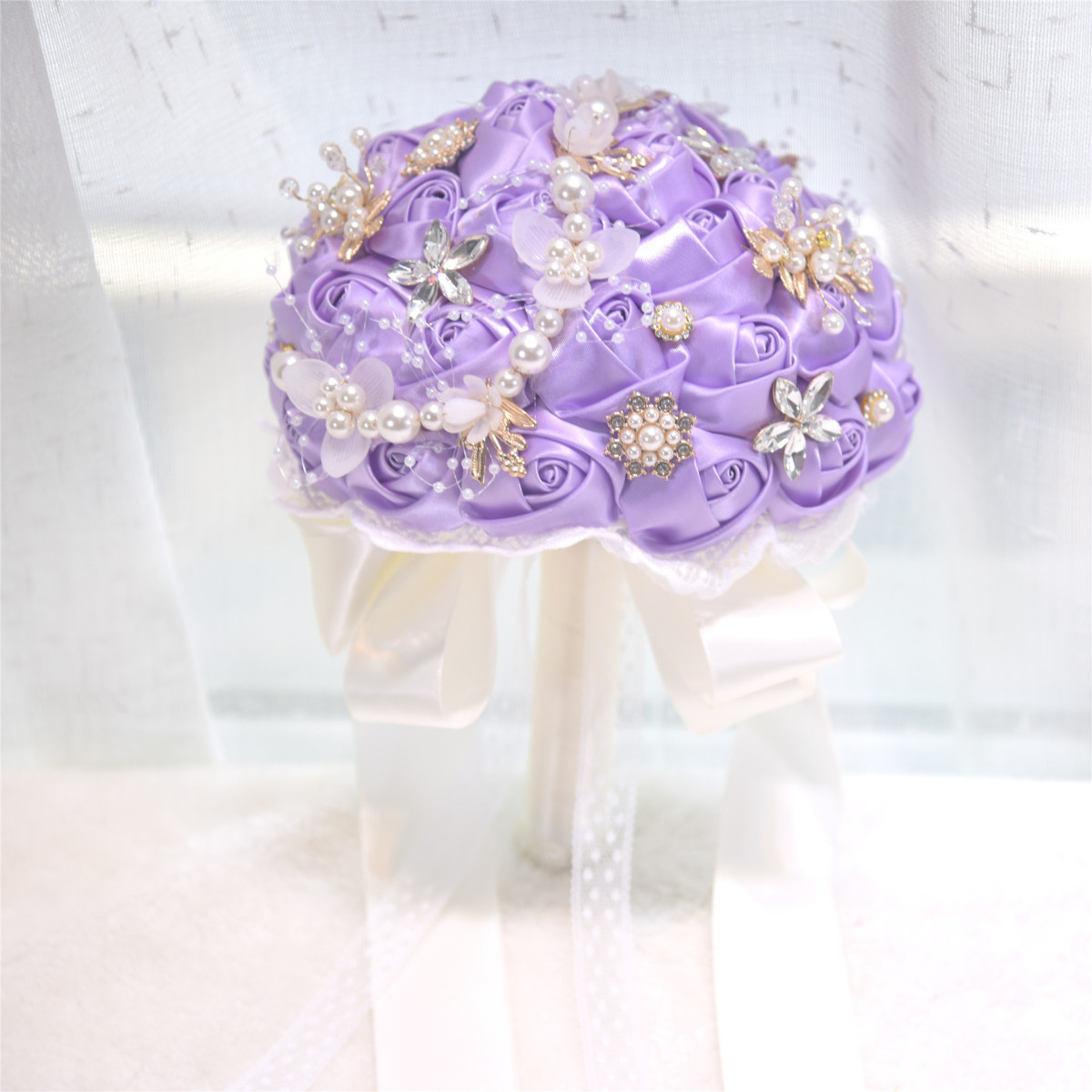 119手捧花新娘婚礼森系婚纱领证仿真花束结婚拍照道具手捧花