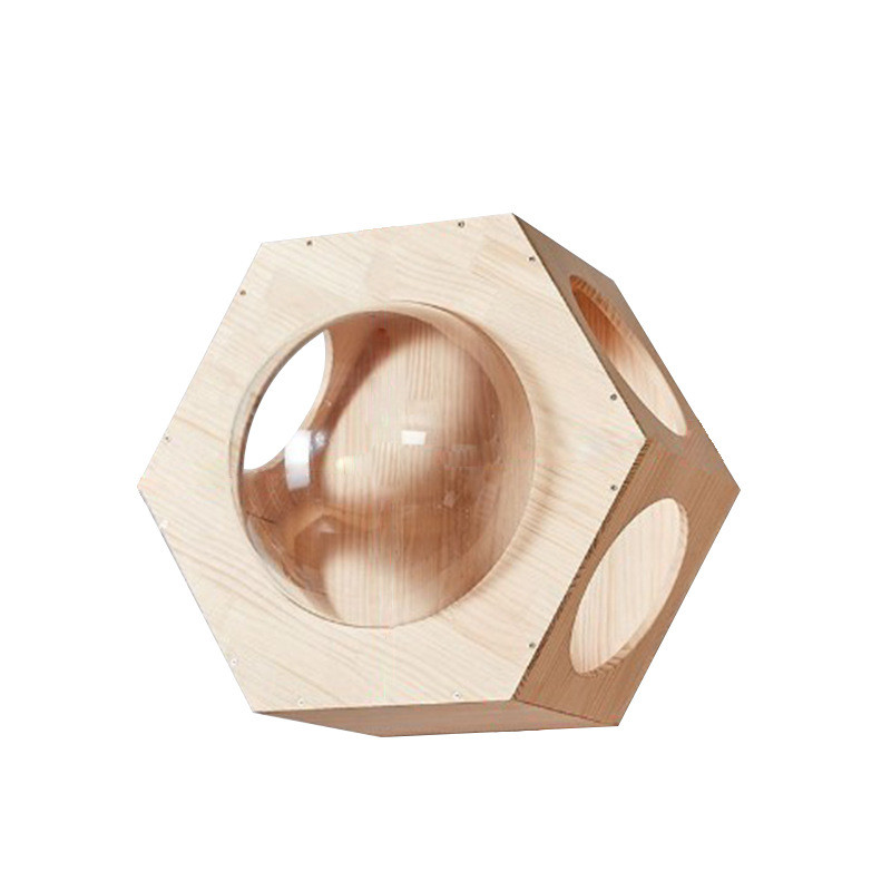 多层猫窝半封闭式墙面超大实木猫别墅猫咪太空舱墙家用猫别墅室内