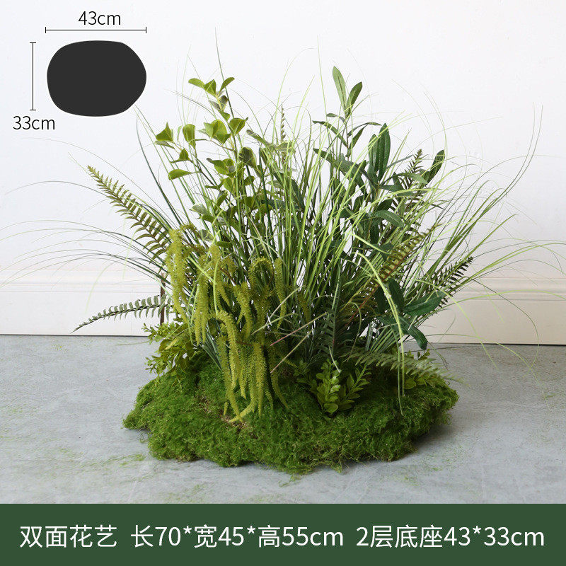 野花青苔草丛造景野草软装花艺橱窗庭院水池室内植物景假绿植