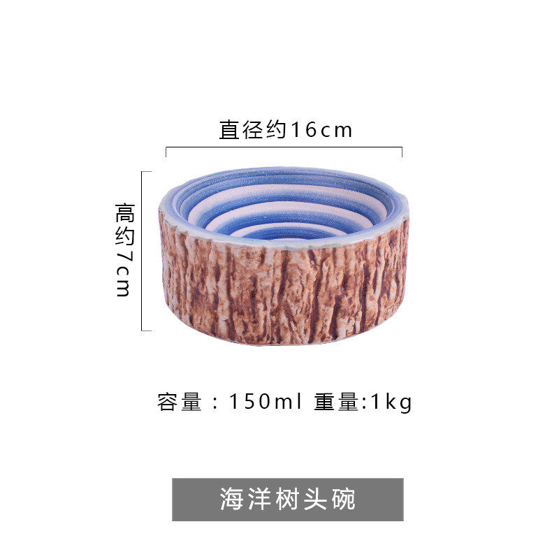 日式陶瓷复古碗农家乐餐具特色酒店饭碗沙拉碗创意手绘个性碗商用