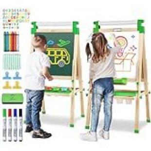 艺术架木质儿童画架画架磁性双面专用艺术画架2-4岁幼儿可调节