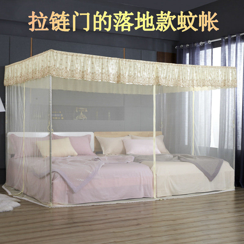 定制加大宫廷蚊帐双床拼接加宽超大3米特宽特殊尺寸拉链门榻榻米
