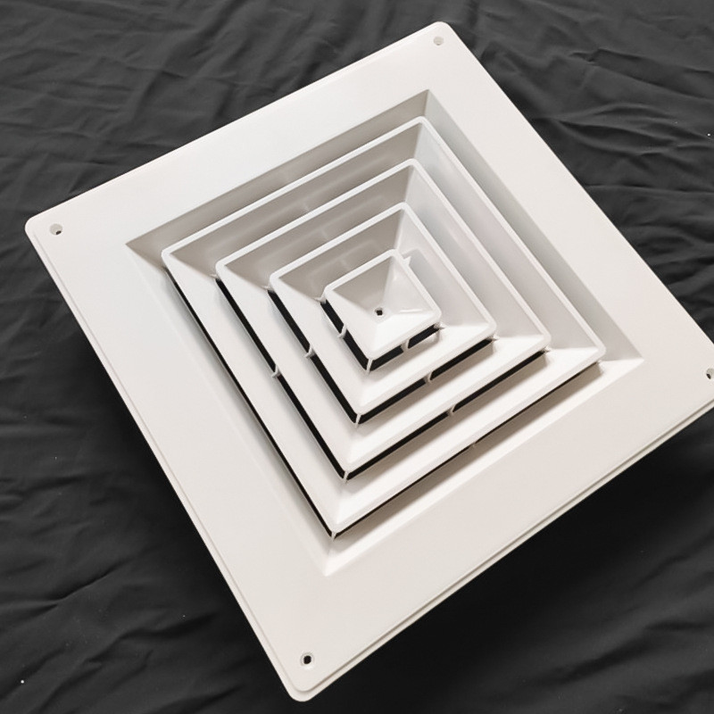 铝合金出风百叶回风空调方形散流器四面调出空出风口散流器百叶窗