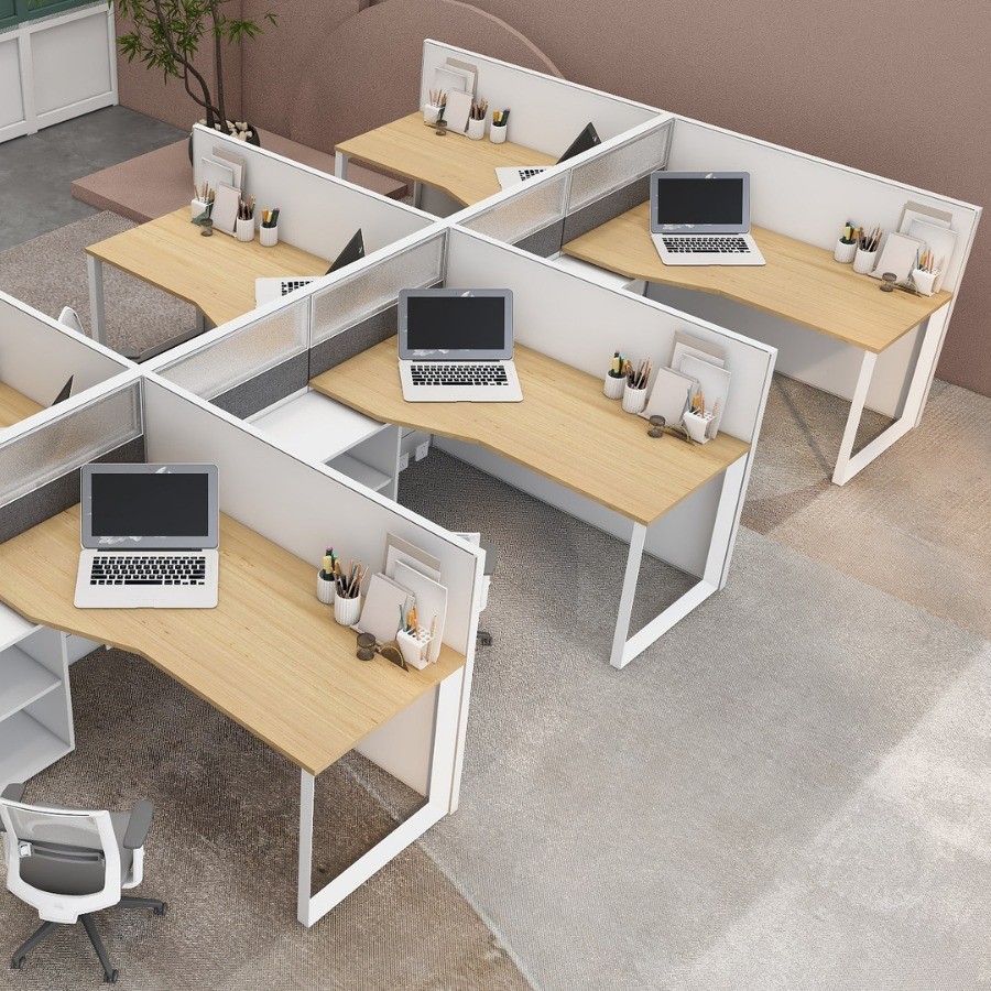 北京办公家具定制简约屏风工位隔断职员4人6人高柜全钢制组合卡位