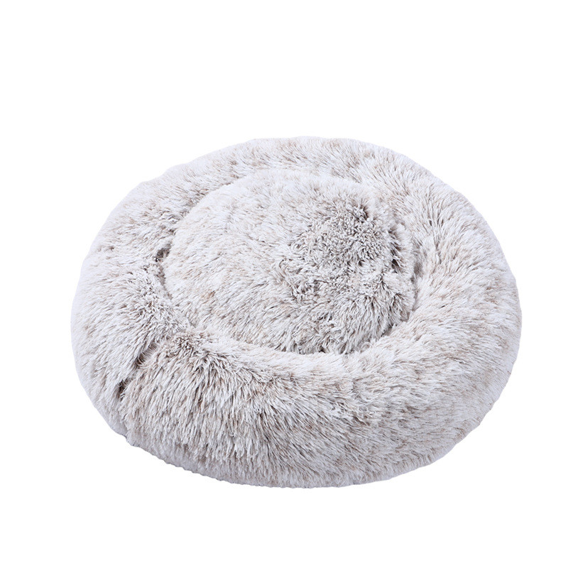 猫窝长毛绒猫垫圆形深度睡眠冬季猫咪窝宠物窝防滑可拆洗宠物床