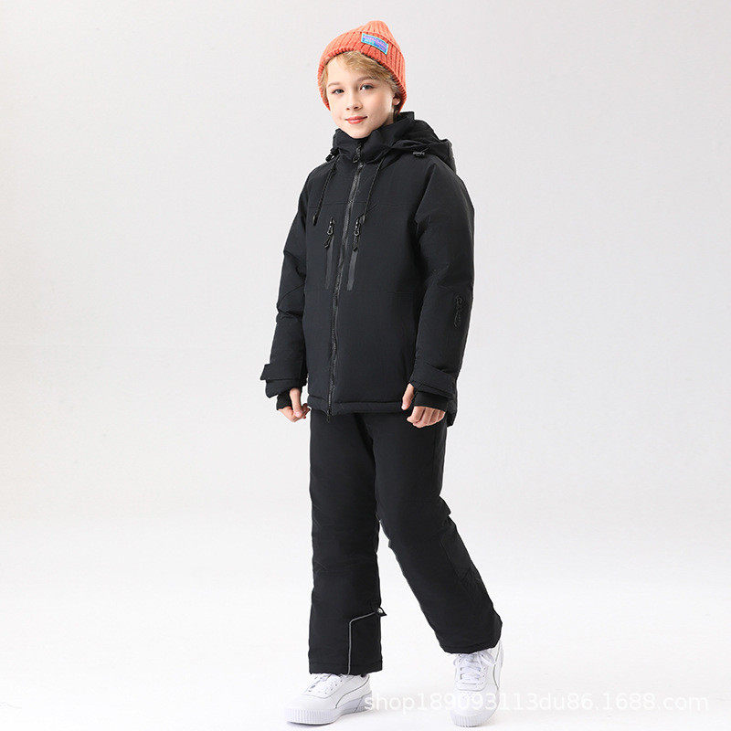 儿童滑雪服套装冬季户外保暖男防水中大童单双板防风女童滑雪衣裤