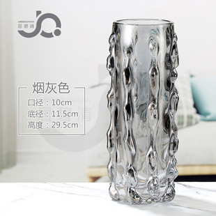 地中海ins海洋风格海参款玫瑰插花家居装饰摆件百合玻璃花瓶水竹