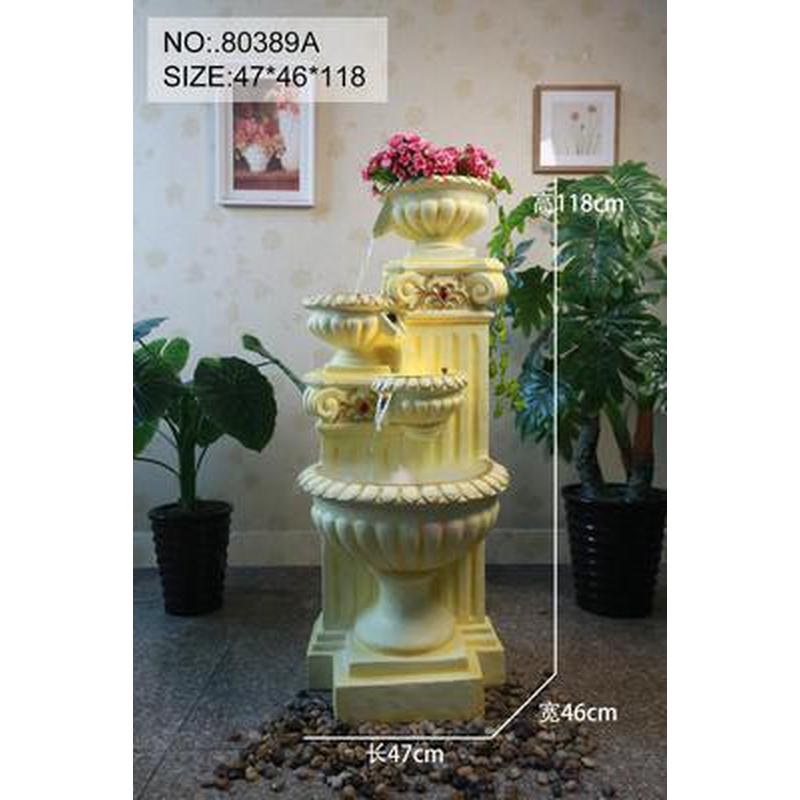 厂家直销欧式流水摆件客厅树脂喷泉家居水景工艺室内创意招财落地
