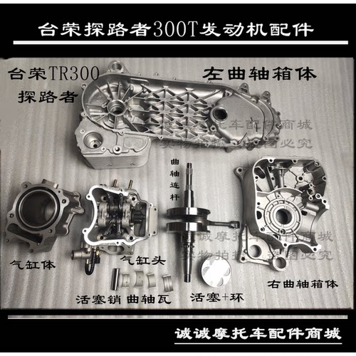 台荣探路者300T摩托车曲轴连杆轴瓦左右曲轴箱体火花塞发动机边盖