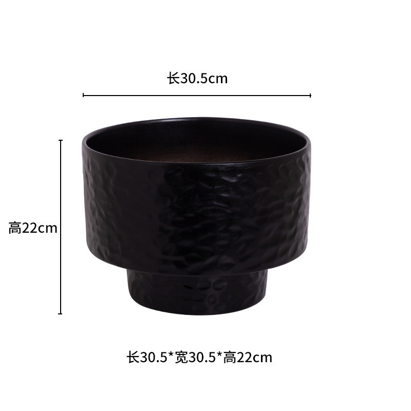 大口径金色电镀陶瓷花盆批发兰大蕙兰花器植物盆栽盆景花盆蝴蝶