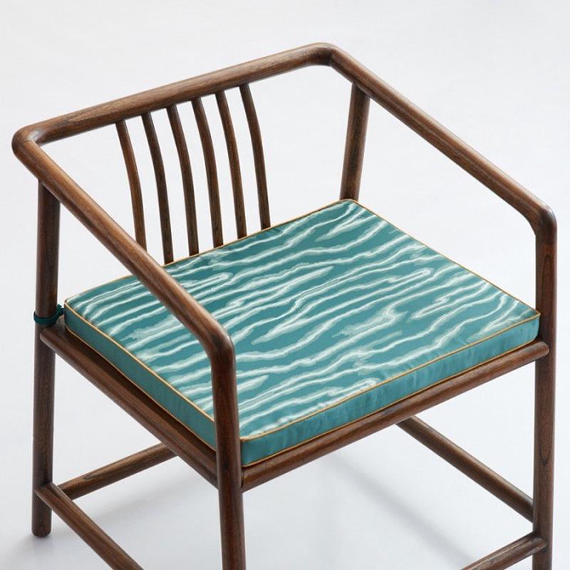 茶椅坐垫实木椅子坐垫餐椅轻奢防滑加厚新中式50x40可拆洗风新品