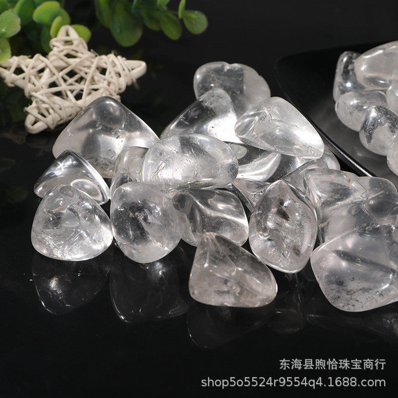 天然白水晶碎石摆件水晶石碎石大颗粒鱼缸彩石子小石头花盆铺面