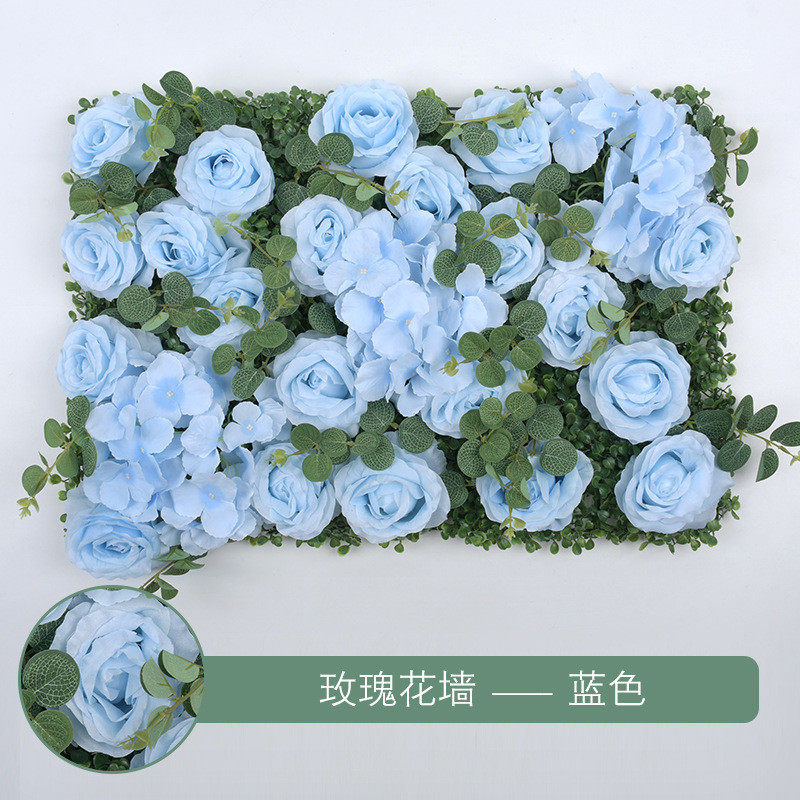 仿真米兰玫瑰花墙背景墙玫瑰塑料假草坪门头室内装饰植物花墙装饰