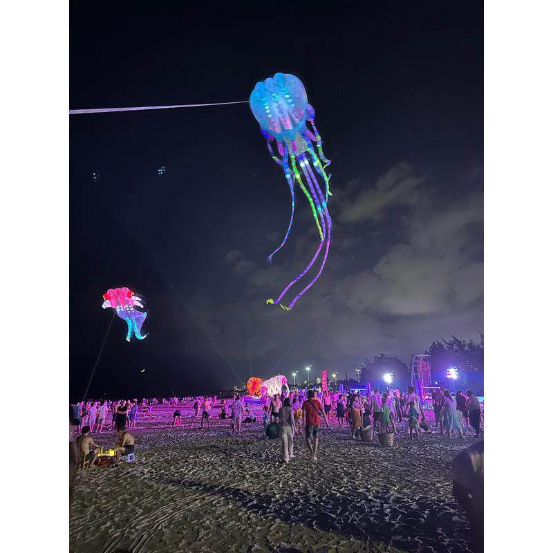 18米水母风筝led防撕裂尼龙伞布充气风筝