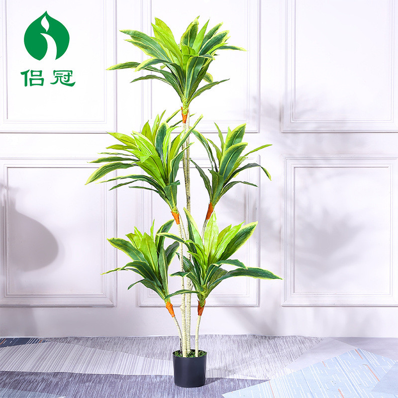 新款北欧仿真植物马尾铁巴西木摆件家居造景搭配软装假树绿植盆栽