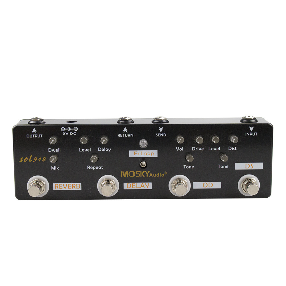 MOSKYAUDIO SOL918  五合一 合成效果器 厂家批发