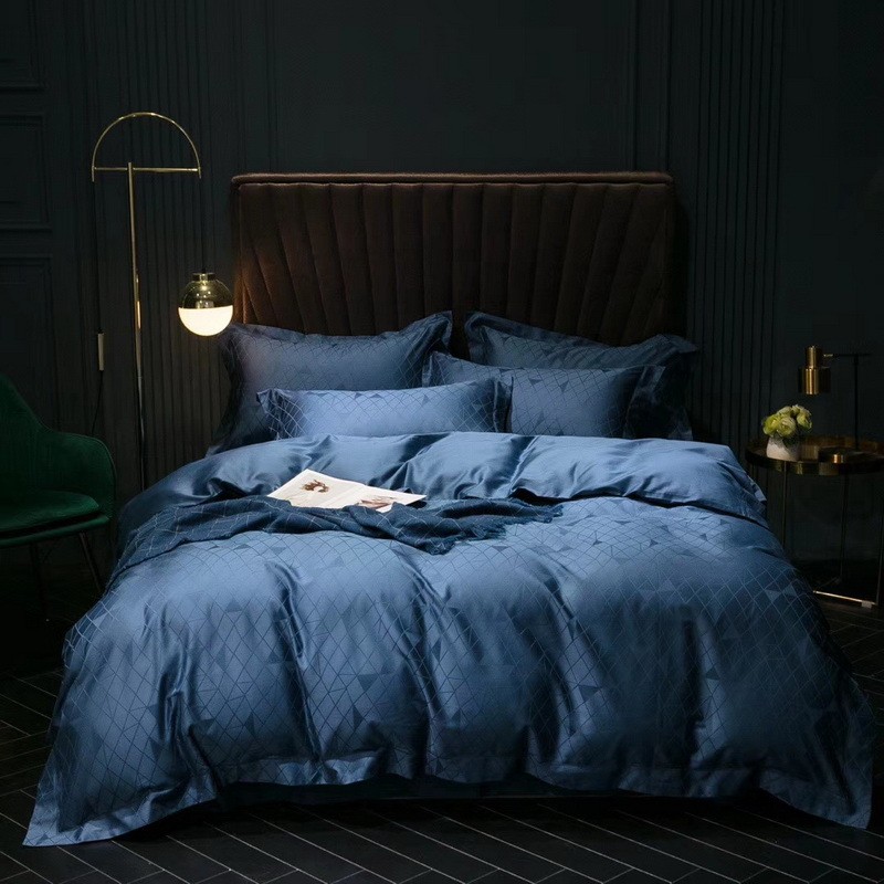 全棉床上用品欧式美式样板房软装100支双股提花婚庆四件套