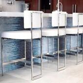 渐变马赛克彩玻渐变色艺术玻璃拼图背景内墙卫生间淋雨房玻璃长条